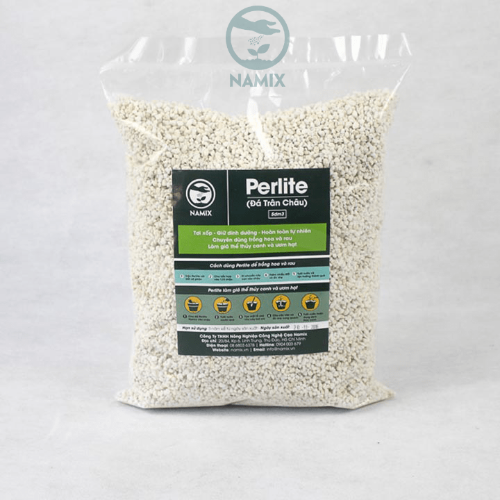 Đá trân châu Perlite dùng làm giá thể thủy canh của Namxi Đá trân châu Perlite dùng làm giá thể thủy canh của Namxi