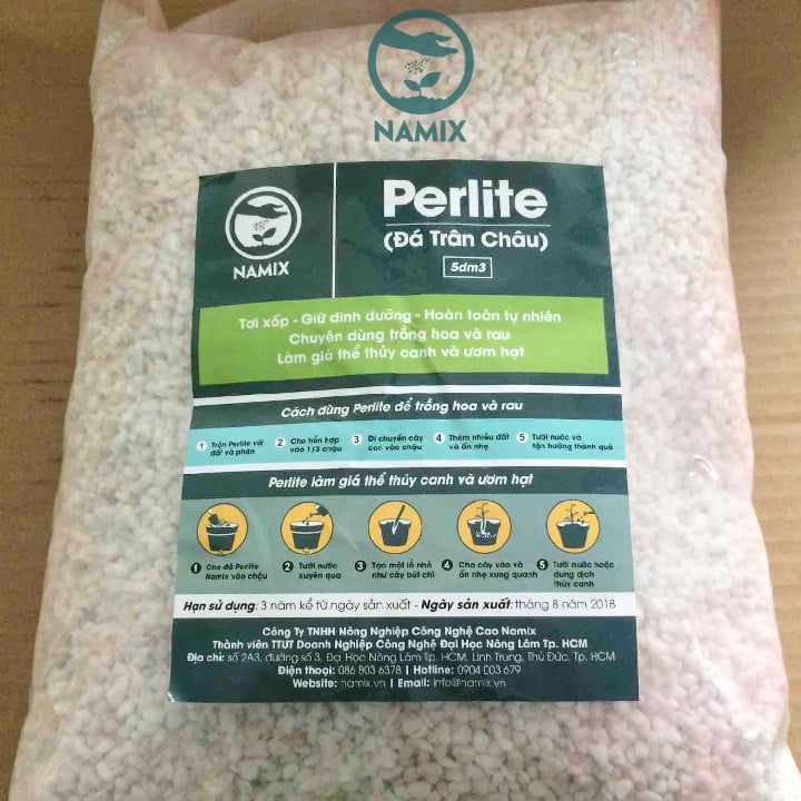 Sản phẩm đá Perlite Namix cao cấp dùng trồng cây cảnh hiệu quả
