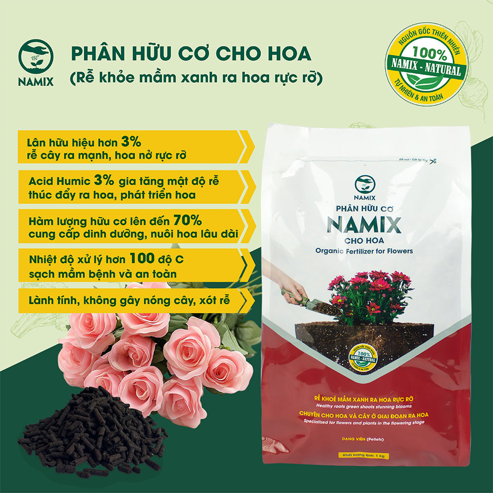 Phân hữu cơ cho hoa